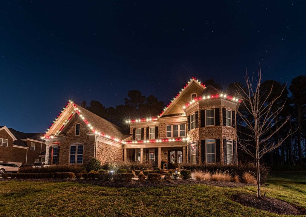 Buckhead holiday light installation with an elegant premium appearance